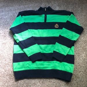 Ralph Lauren striped quarter zip sweater